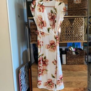 midi wrap dress